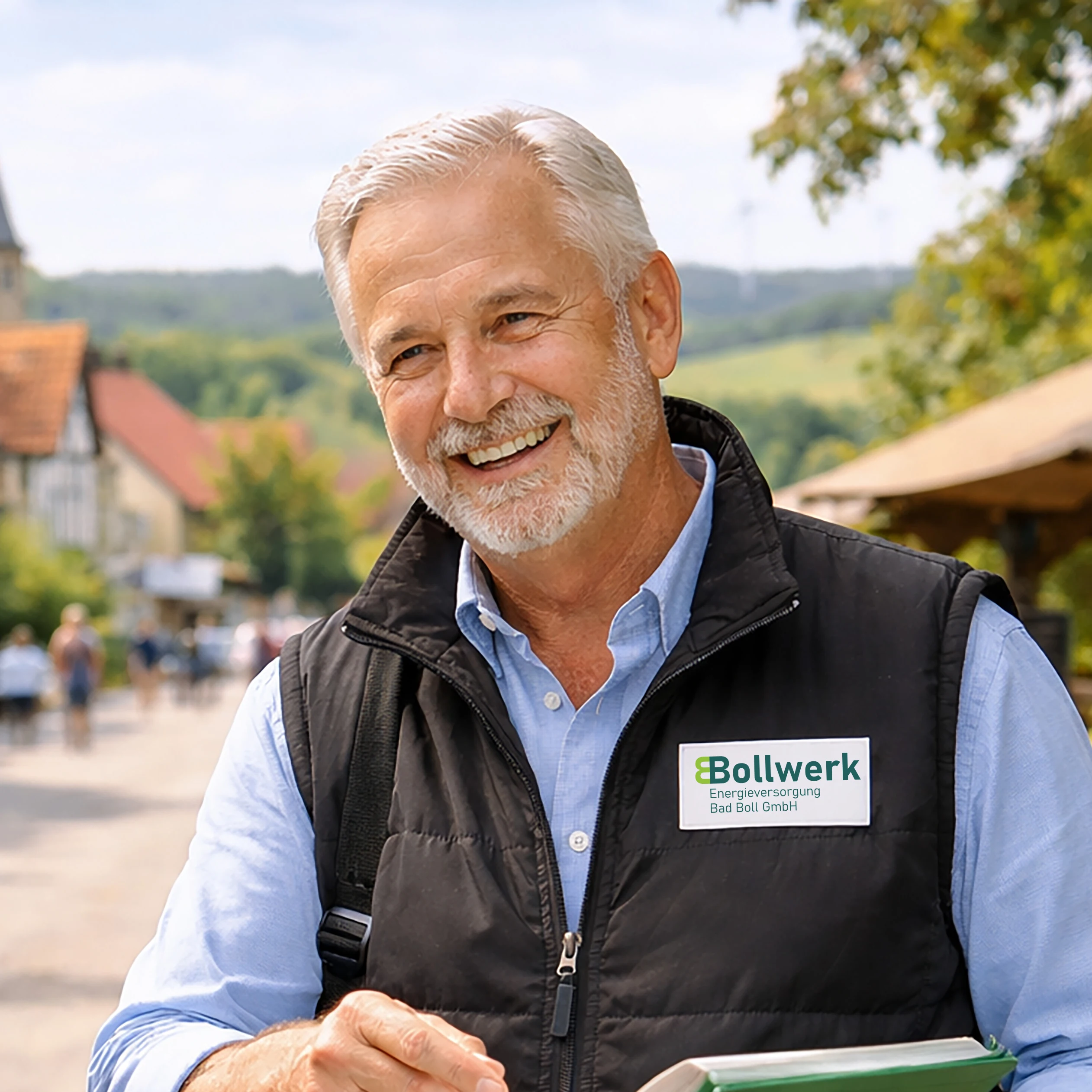 Vertriebsmitarbeiter auf Marktplatz