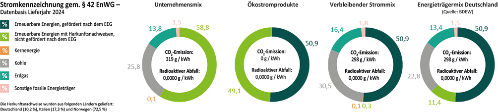 Strommix 2024 Energieversorgung Bad Boll